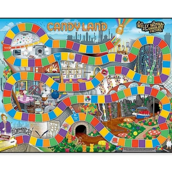 ❌Sold❌ Willy Wonka 🍫🍬🍭 Candyland Game ⭐ NEW - Picture 2 of 3
